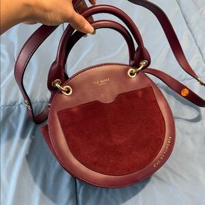 Ted Baker Deep Red Circle Crossbody Bag